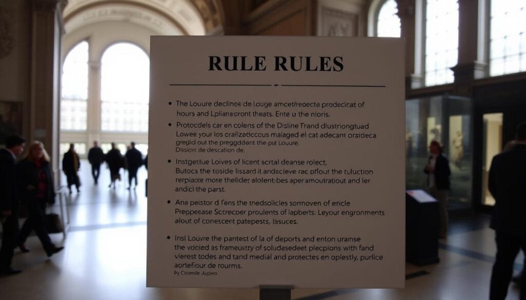 Louvre Museum rules Louvre Museum rules