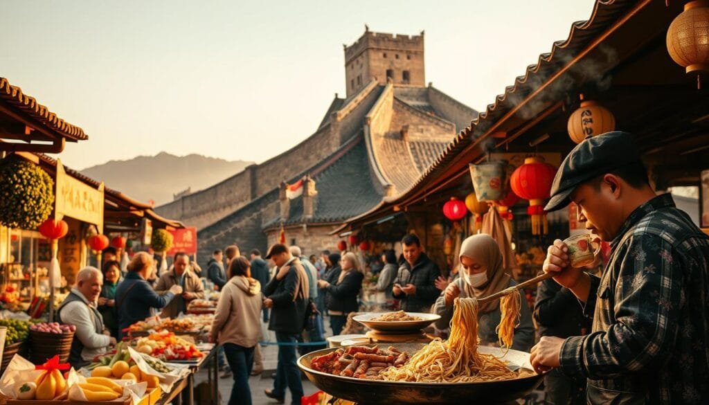 Local cuisine near the Great Wall of China Local cuisine near the Great Wall of China