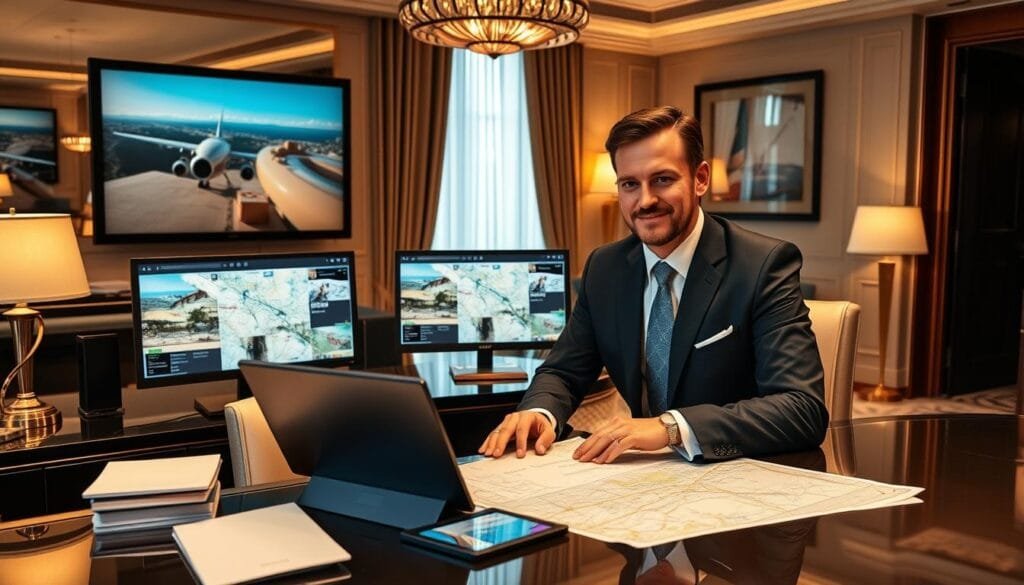 Luxury travel concierge arranging personalized experiences for clients Luxury travel concierge arranging personalized experiences for clients