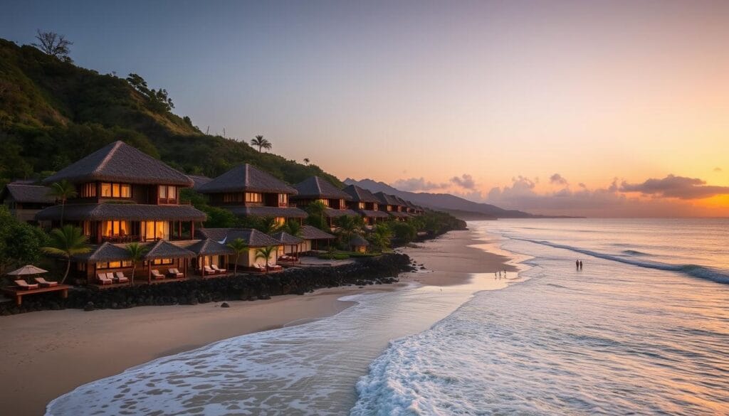 Nihi Sumba resort in Indonesia showing luxury villas and pristine beach with Hidden Gems 5-Star Family Resorts Nihi Sumba resort in Indonesia showing luxury villas and pristine beach with Hidden Gems 5-Star Family Resorts