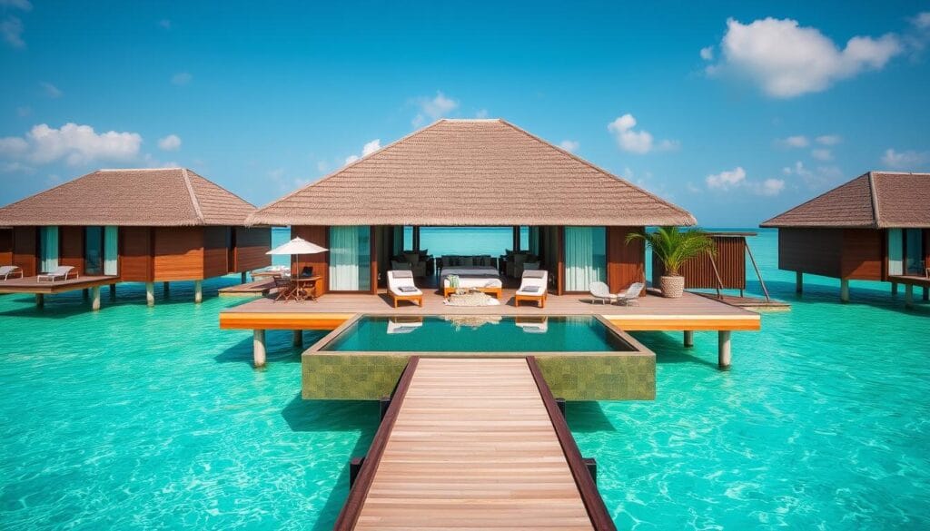 One&Only Reethi Rah in Maldives with overwater family villa and private infinity pool One&Only Reethi Rah in Maldives with overwater family villa and private infinity pool