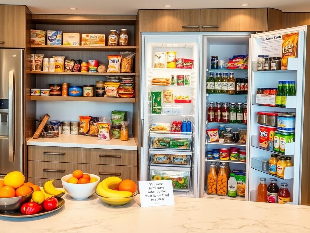 Pre-stocked refrigerator with family favorites in a luxury villa Pre-stocked refrigerator with family favorites in a luxury villa