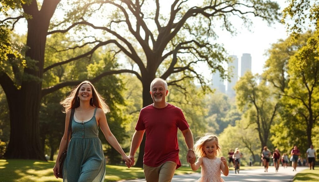 family in park