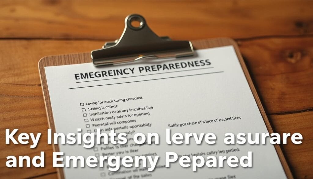 A detailed, neatly organized emergency preparedness checklist displayed on a wooden clipboard against a warm, natural background. The checklist features various essential items highlighted in a clean, minimalist style, with a subtle vignette effect to draw the eye towards the center. Soft, diffused lighting creates a sense of calm and thoughtfulness, accentuating the importance of being prepared. The overall composition conveys a message of organization, preparedness, and practicality, perfectly suited to illustrate the "Key Insights on Travel Insurance and Emergency Preparedness" section. A detailed, neatly organized emergency preparedness checklist displayed on a wooden clipboard against a warm, natural background. The checklist features various essential items highlighted in a clean, minimalist style, with a subtle vignette effect to draw the eye towards the center. Soft, diffused lighting creates a sense of calm and thoughtfulness, accentuating the importance of being prepared. The overall composition conveys a message of organization, preparedness, and practicality, perfectly suited to illustrate the "Key Insights on Travel Insurance and Emergency Preparedness" section.